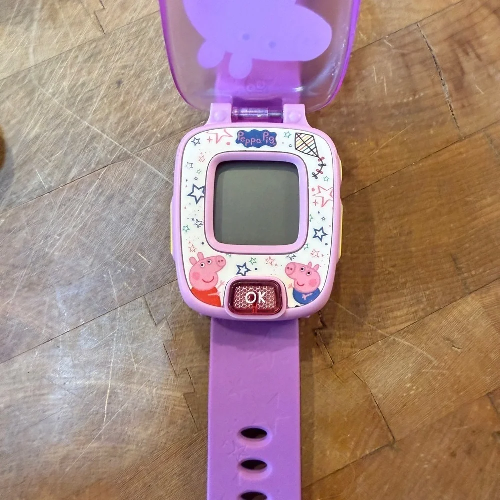 Peppa Pig Purple Pink Kids Character Learning Watch VTECH with Sound